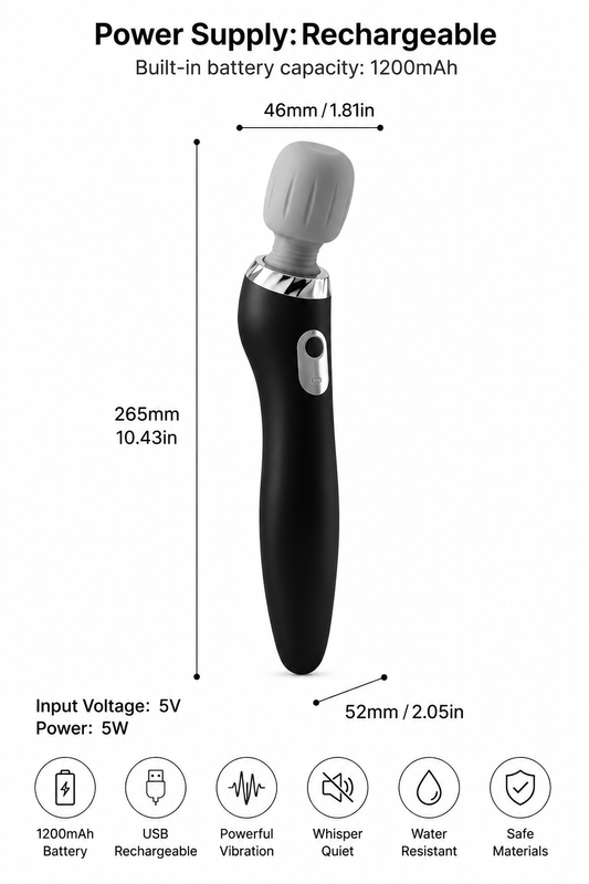 Veloura™ Magic Wand – Premium Rechargeable Massager
